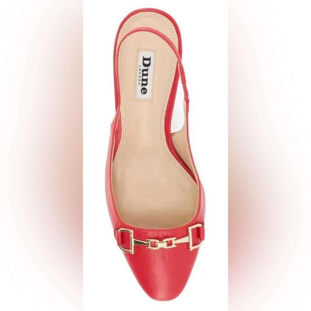 Dune London NWOT Leather “Detailed” Block Heel Slingback Pumps - Picture 2 of 13